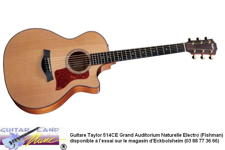 Guitare Taylor 514CE Grand Auditorium Naturelle Electro